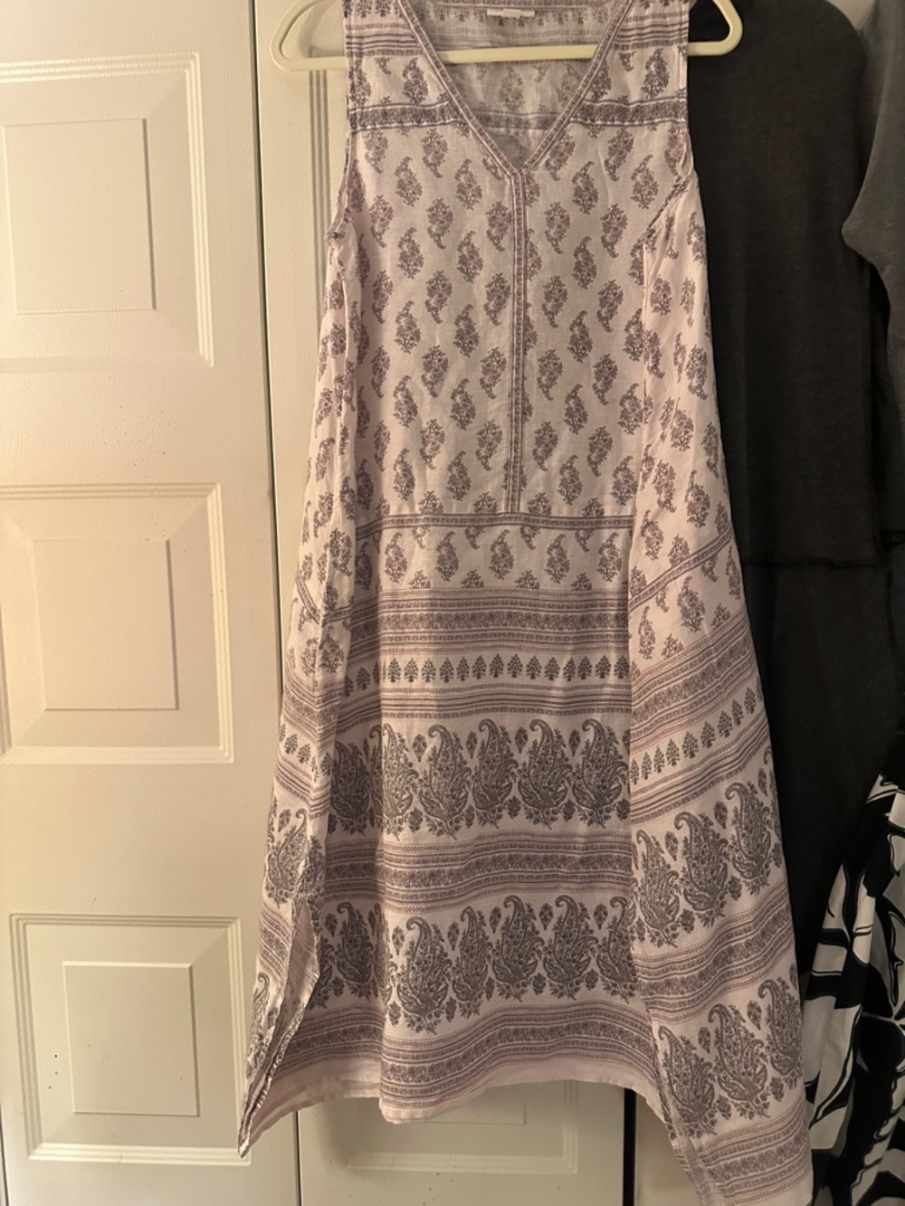 J. Jill Lavender Paisley A-Line Sleeveless Skirt